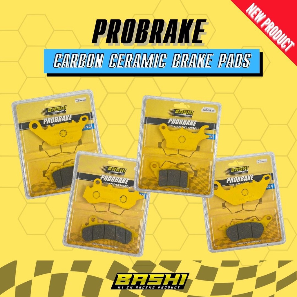 KAMPAS REM KERAMIK BASHI PROBRAKE CARBON CERAMIC BRAKE PADS PREMIUM HONDA BEAT SCOOPY VARIO motor