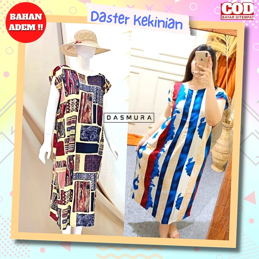 Baju Daster SMK Rumah Lengan Pendek Panjang Ld 100  - 130 Wanita Perempuan Remaja Lengan Pendek Moti