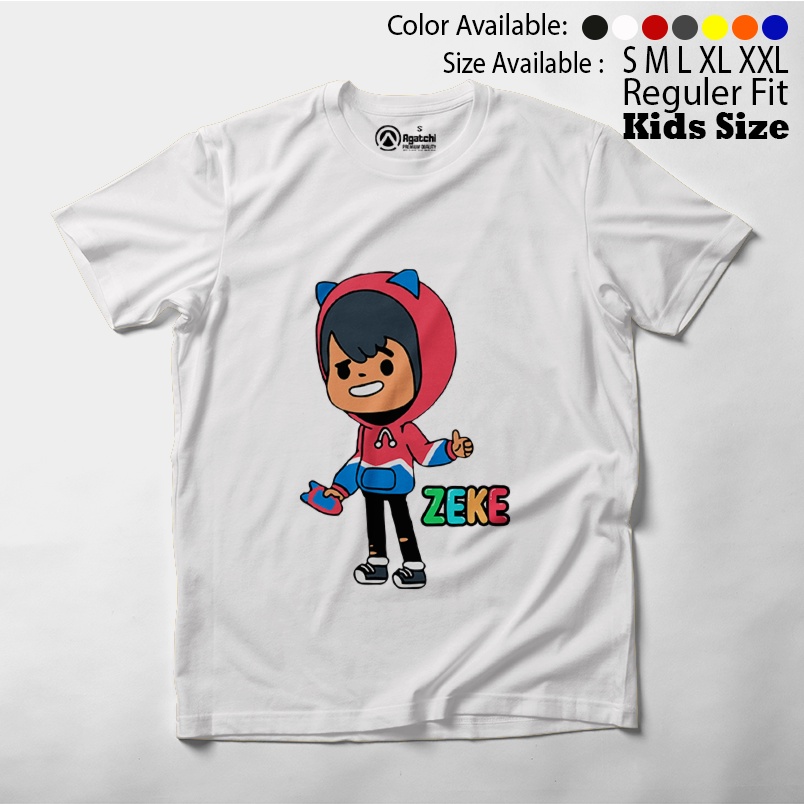 Baju Kaos Atasan Anak Laki-Laki Perempuan Toca Boca World Life Game Anak