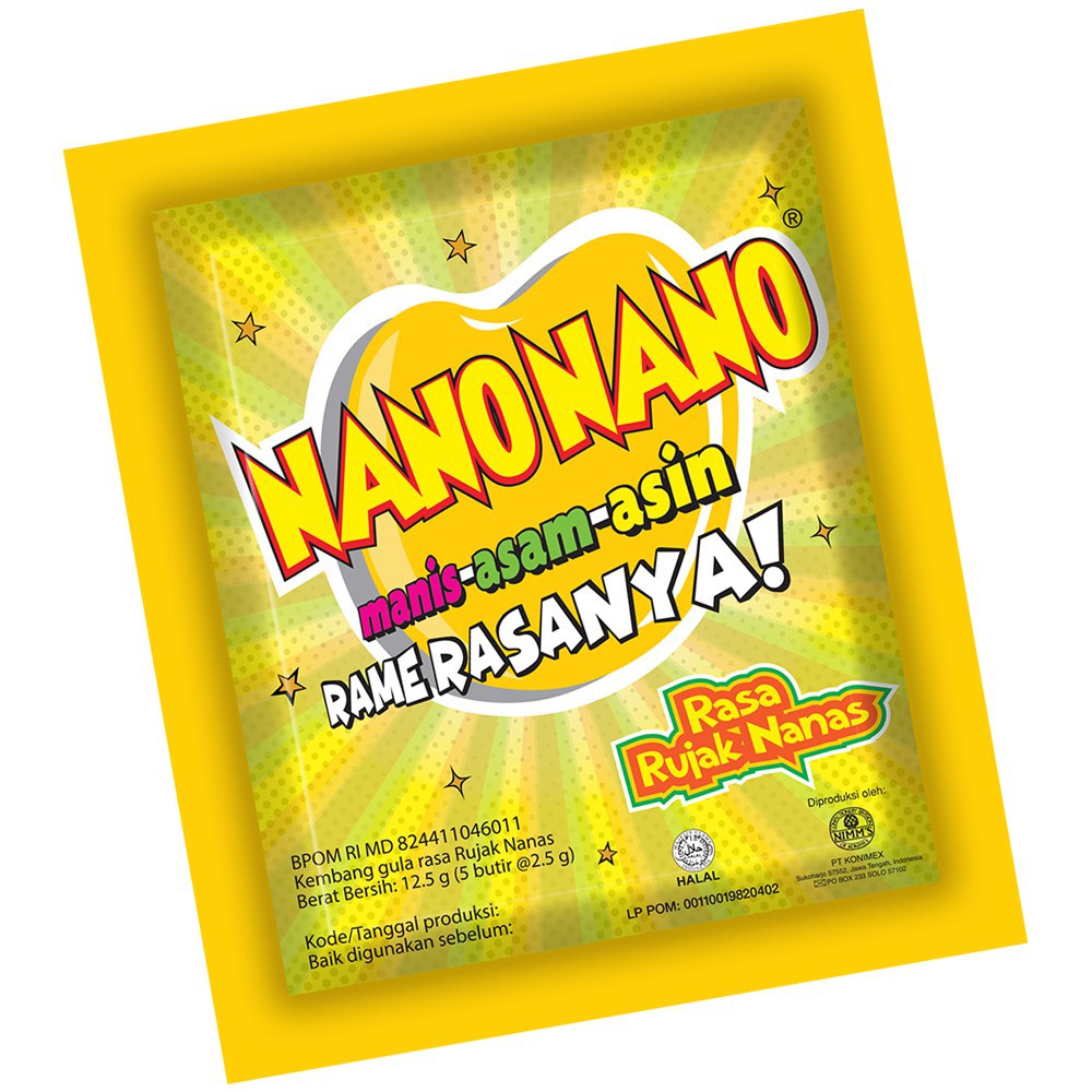 Jual Original Konimex Nano Nano permen Manisan buah rasa Rujak Nanas ...