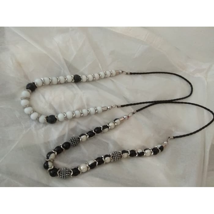 kalung tali mutiara putih hitam oleh oleh bali souvenir