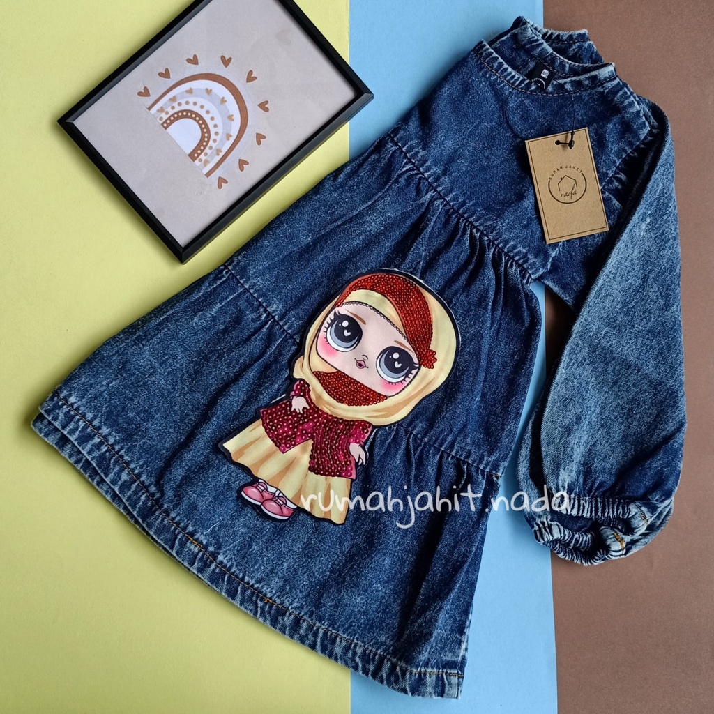 Dress jeans anak karakter