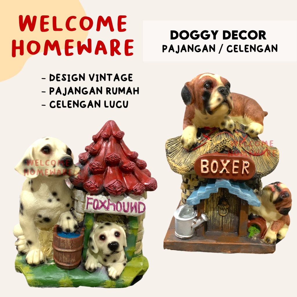 Doggy Decor Vol.1 Pajangan Celengan Uang Rumah Vintage Anjing Lucu