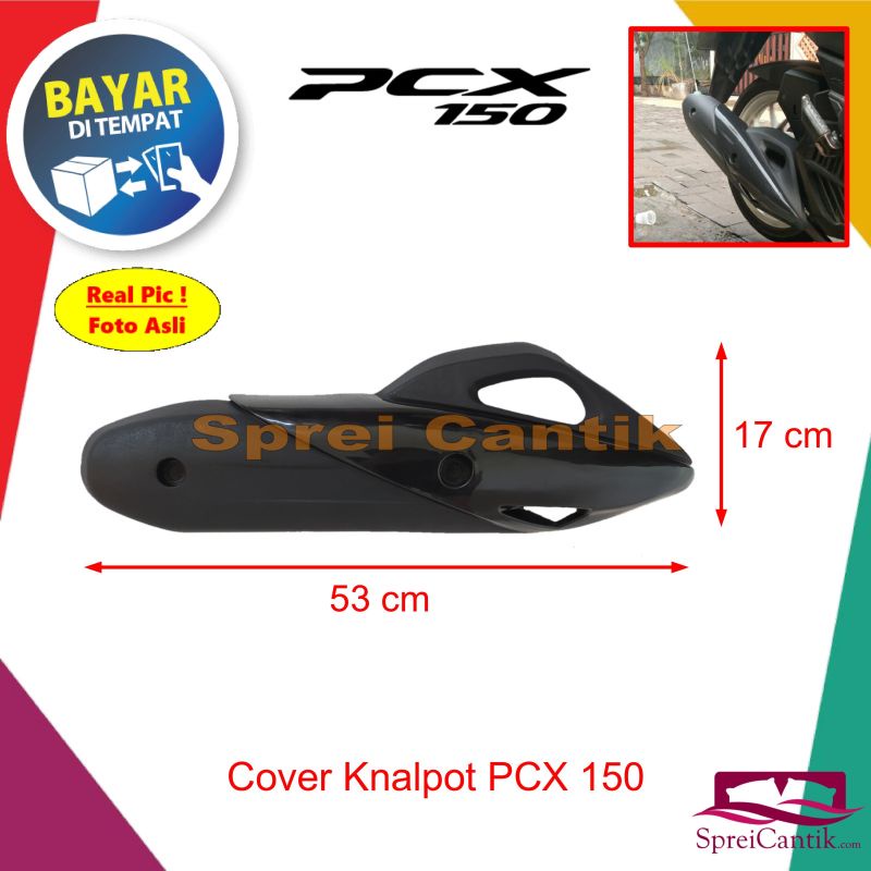 [COD] Cover Knalpot PCX 150 Lokal / K97 Tahun 2018 2019 - Variasi Aksesoris Tutup Pelindung Knalpot 
