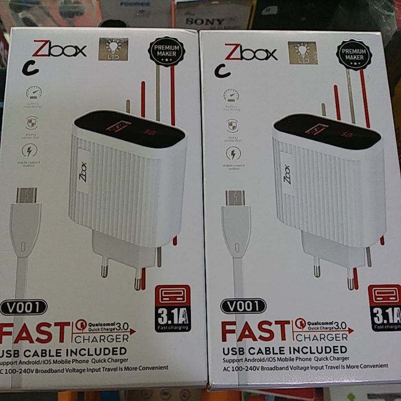 Travel Charger Type-C Zbox V001 Qualcomm 3.0 Quick Charge
