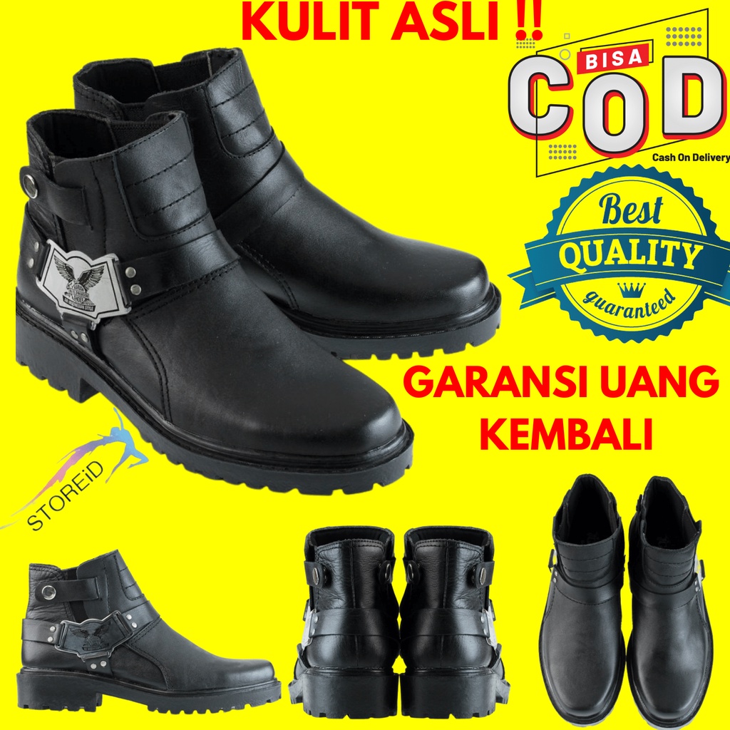 sepatu boots pria | sepatu kulit pria | sepatu kulit original