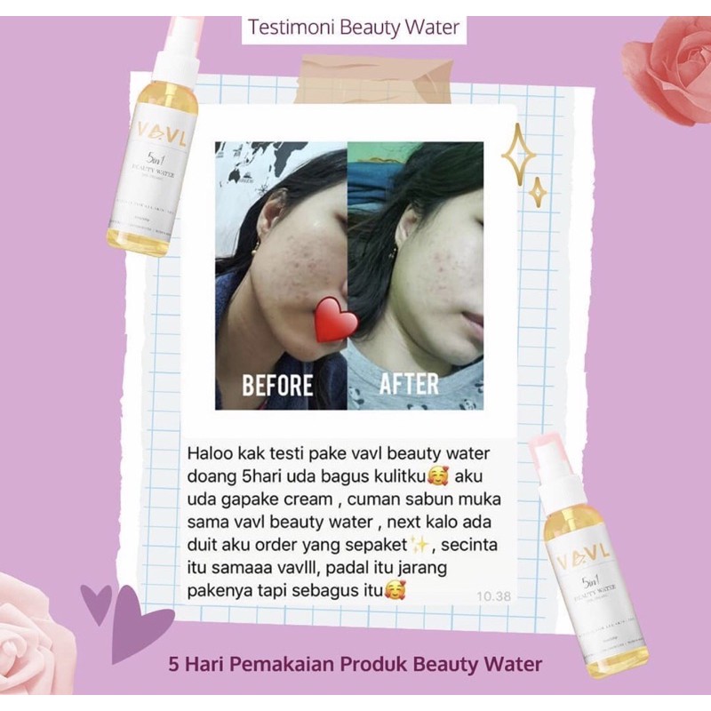 VAVL BEAUTY WATER / VIGHTNE BLEMISH SERUM /FACIAL CLEANSER / SUNSCREEN / BODY SERUM / PEELING SPARY