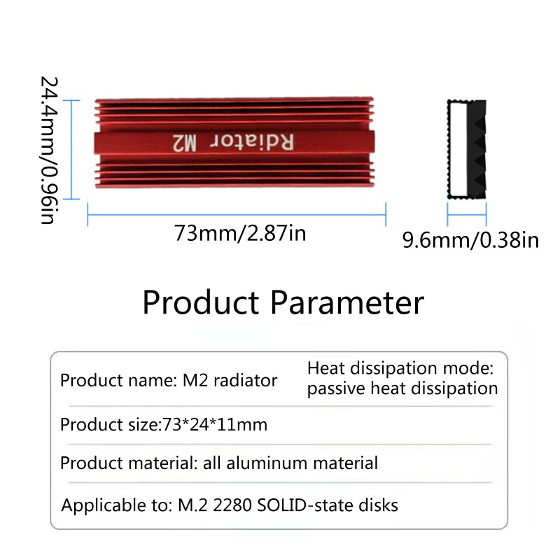 Bt Aluminium Untuk M.2 2280 Heatsink SSD Solid State Drive Radiator NVME Rompi Pendingin