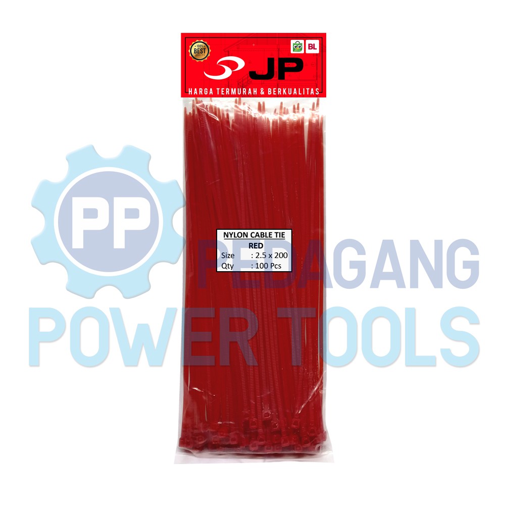 KABEL TIES 2.5 x 200 MM MERAH - PENGIKAT KABEL TIS - CABLE TIE 100 PCS