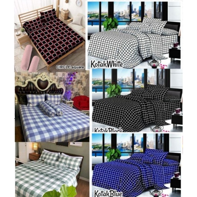 Sprei jumbo motif kotak-kotak Termurah//Sprei Murah Anti luntur//Seprai jumbo//Sprei Murah// Seprei 