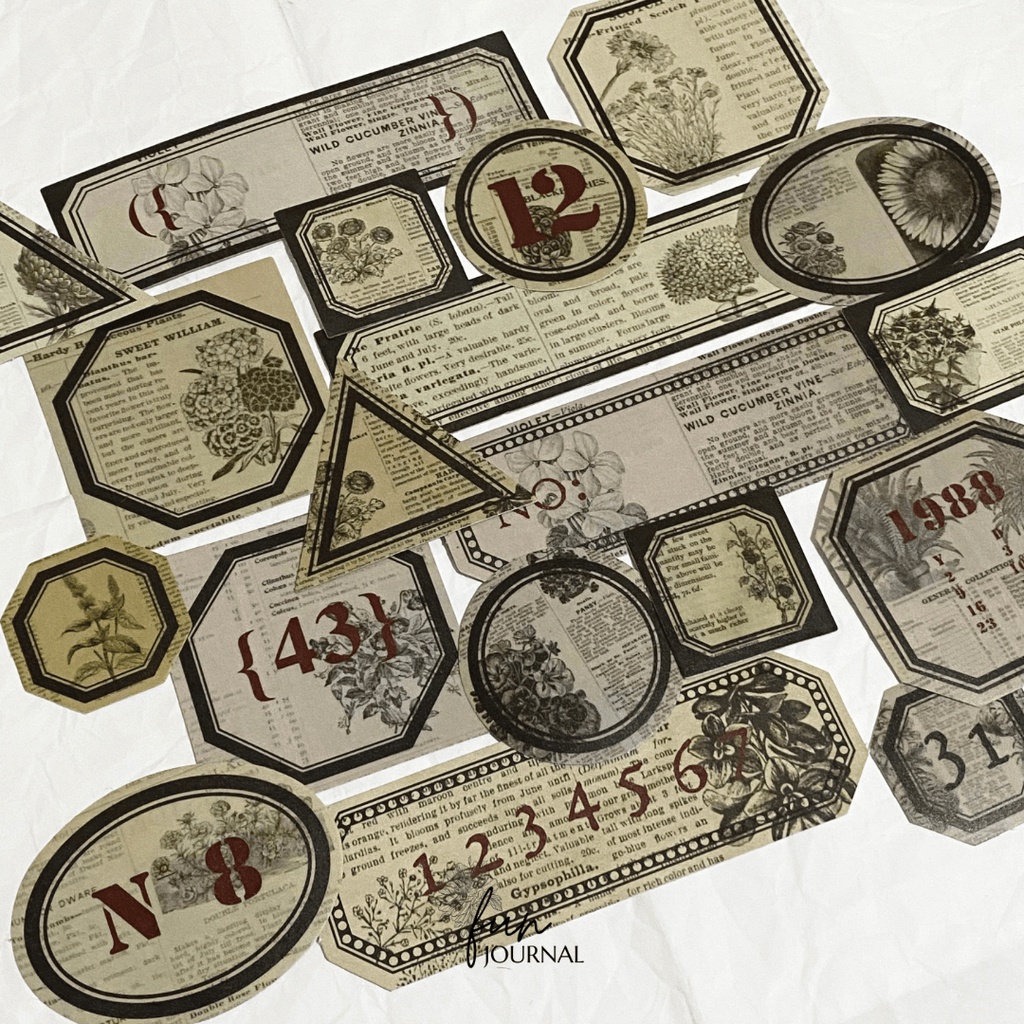 

BIG RETRO LABELS STICKER STIKER PACK UNTUK JOURNAL JURNAL PLANNING PLANNER SCRAPBOOK DIY BUJO