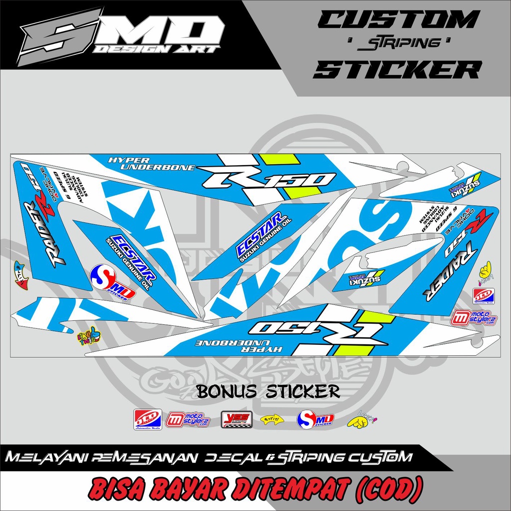 STRIPING VARIASI SATRIA FU FACELIFT SUZUKI RACING TEAM