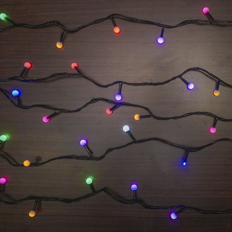 Lampu Natal LED 100 Bulat 7 Warna Kualitas Lampu Pohon Natal Led Natal