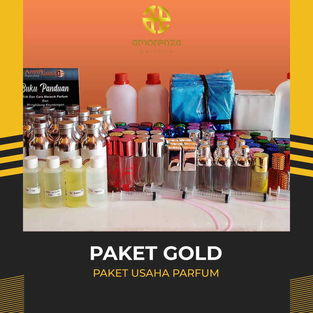 Paket Gold - Paket buka usaha parfum lengkap dengan bibit 250 ml Segel