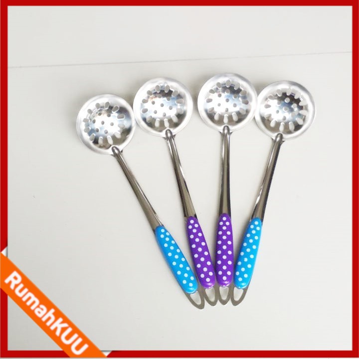 CENTONG SAYUR EROS IRUS LUBANG POLKADOT Centong Irus Lubang Sup Soup Ladle Stainless Steel