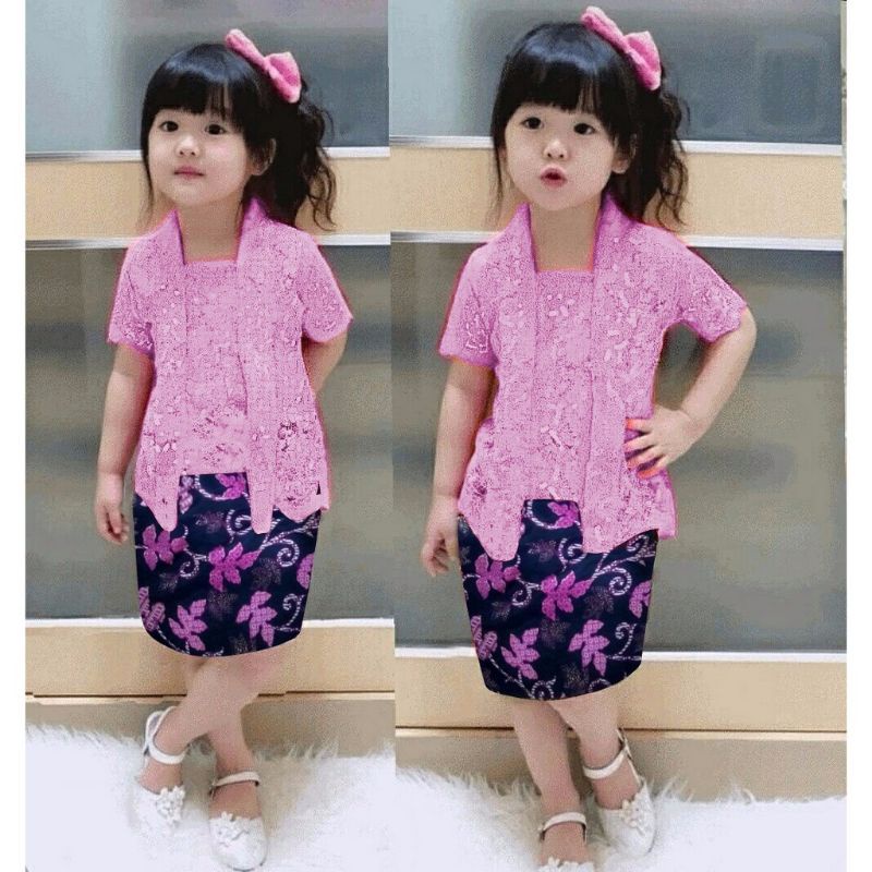 setelan kebaya anak perempuan baju kebaya anak 2-5 tahun