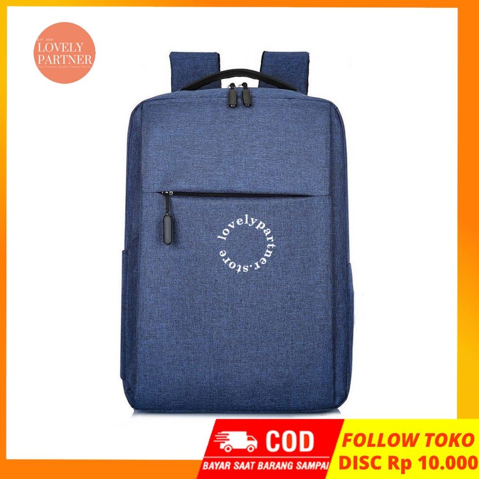[Art. 6596X] LP B11 Tas Backpack Ransel Laptop Pria Wanita Model Casual Nylon Premium Korea Import O