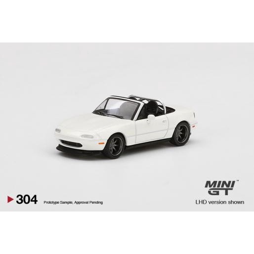 Mini GT 304 Mazda Miata MX-5 (NA) Tuned Version Classic White