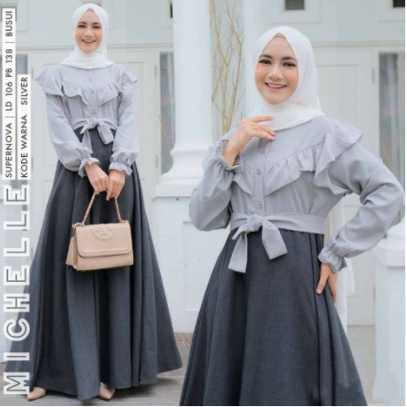 UKHTI LADIES GADIS SYARI TERBARU TERKENAL / LEBARAN 2021 EDITION | GAMIS KEKINIAN MUSLIM MUTIF 174