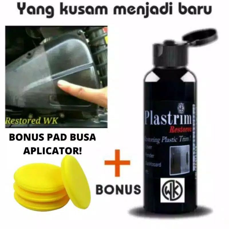 PLASTRIM restored #penghitam body motor 100ml#dashboard#dek#spakbor#