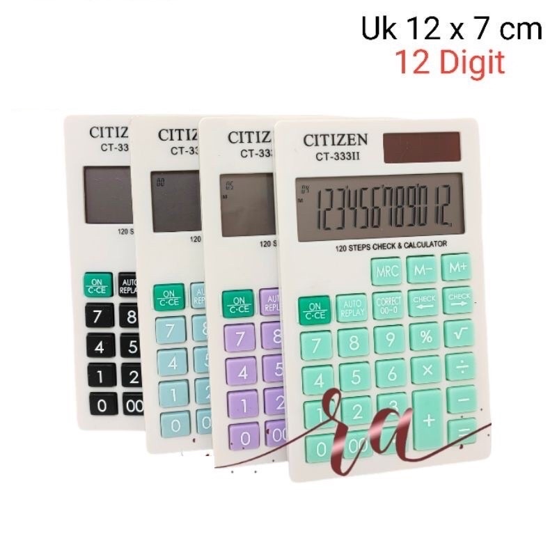 

kalkulator citizen warna original CT-333II 12 digit / calculator citizen