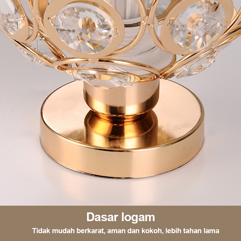 Golden LED Lampu kristal Plafon Simple Minimalis Lampu Gantung Kristal Bulat ceiling lampu