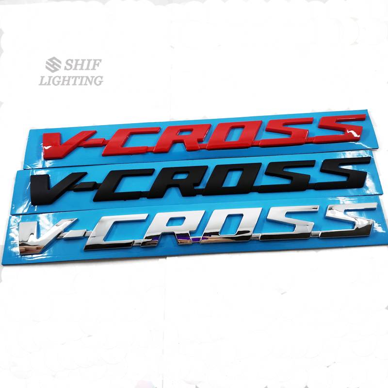 1pc Stiker Emblem V-CROSS Bahan ABS Untuk Bagasi Belakang Mobil ISUZU