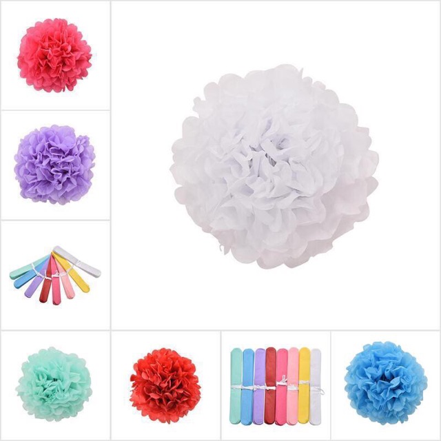 

Pom Pom Kertas 20 / 25cm / hiasan pompom