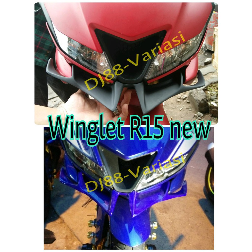 Winglet all new r15 v3 vva model kumis variasi r15 new aksesoris r15 v3 vva