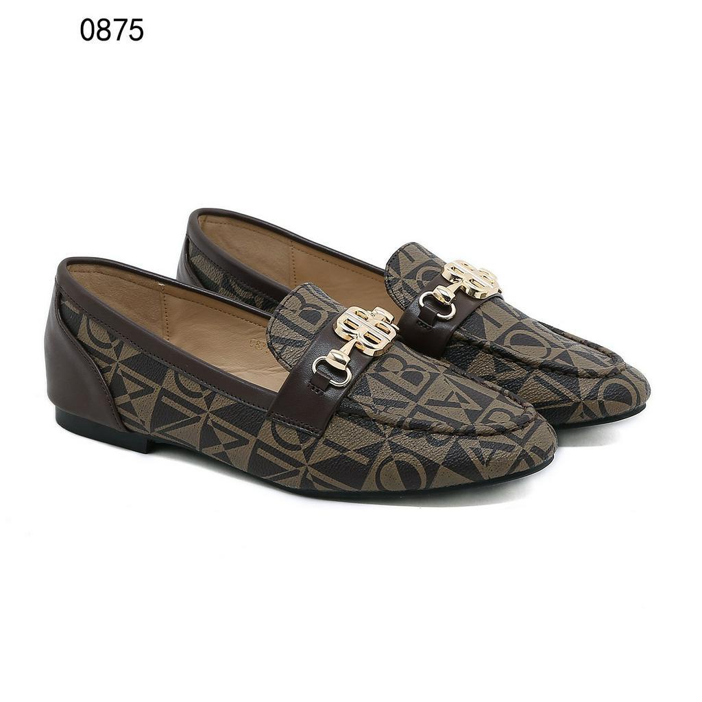 BO 0875 BB-Logo Monogram Loafers Shoes