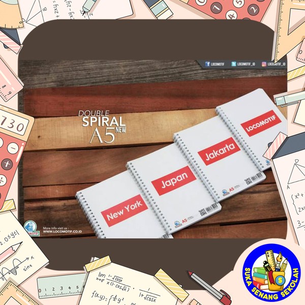 

Aman Buku Tulis Memo Garis A5 80 Lbr Double Spiral B0017 Bagus