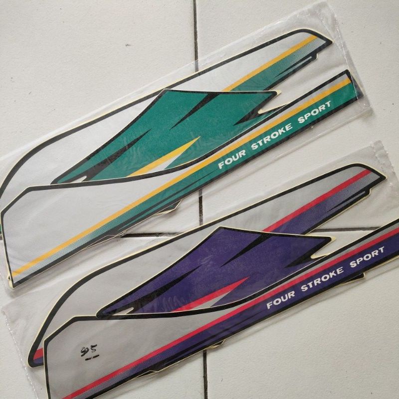 Striping Honda GL Biru Hijau Ungu Tahun 1995
