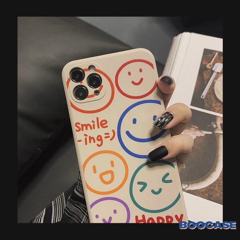 Casing Soft Case Realme C12 C15 8 8pro C25 C25s C11 C11 2021 C21 C20 C21A 7i 5 5s 5i C3 6i 6 6s 7 C17 RealMe Narzo 30A Realme Narzo 20 Pro Kartun Smile-ing Straidht edge Smiley Silicon Casing Cover-4