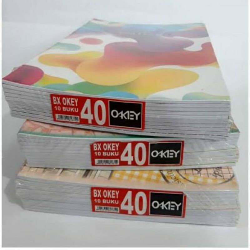 

buku tulis okey Kiky isi 40 lembar satu pak isi 10 pcs harga murah