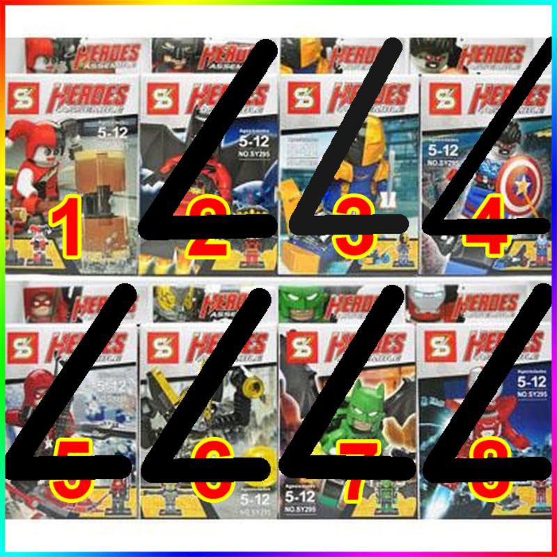 lego heroes brick minifigure superhero termurah