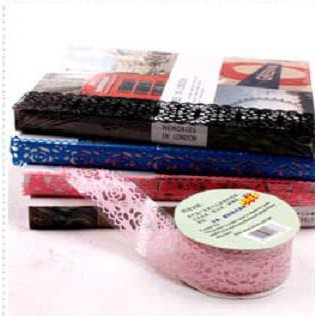 

TAPE DEKORASI PITA PLASTIK TRANSPARAN MOTIF RENDA BERWARNA (100*1.8CM) BEST DEAL