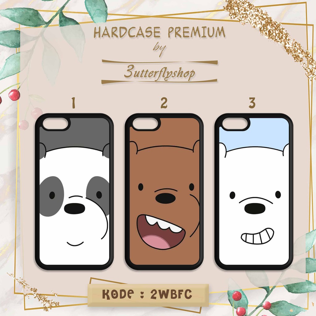 Hardcase We Bare Bears Face casing case HP xiaomi samsung iphone oppo vivo realme redmi meizu