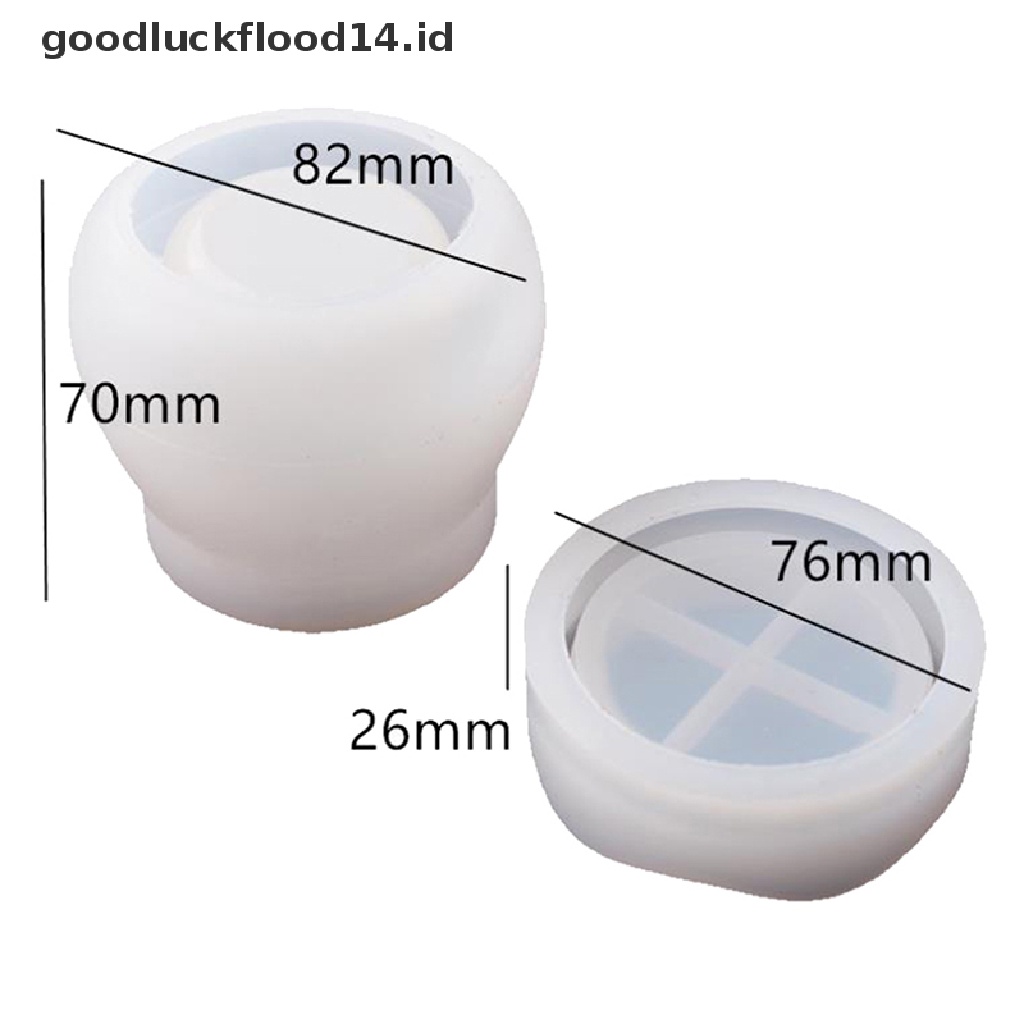 [OOID] 1Set DIY Crystal Epoxy Resin Mold Pudding Cup Storage Box Mirror Silicone Mold ID