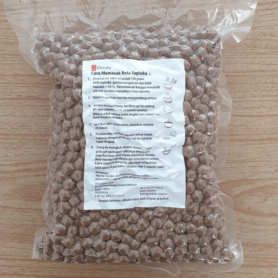 

Bola Tapioka / Boba / Bobba / Pearl Bubble Gundu 1 KG