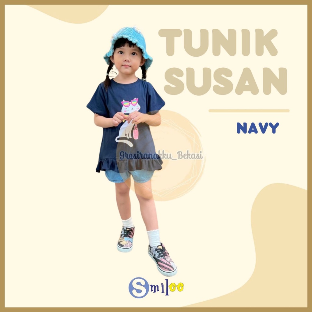 Tunik Anak Smilee Susan Navy 1-5Thn