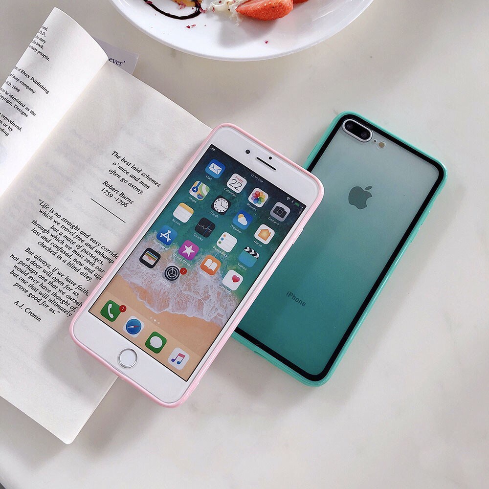 Kasus Kaca Tempered Gradien Baru Untuk Apple Iphone 11 pro max 6s Plus i7 iPhone 8Plus XR XS MAX X Case Iphone