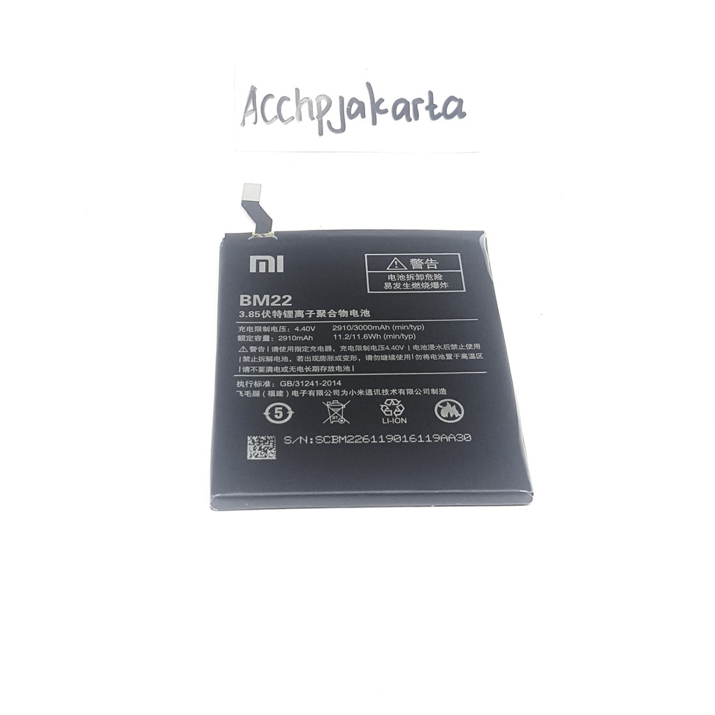 Baterai Hp XiaoMi Mi5 Mi 5 BM 22 Original - Battery Batrai Batre BM22 Xiao Mi Xiaumi Ori