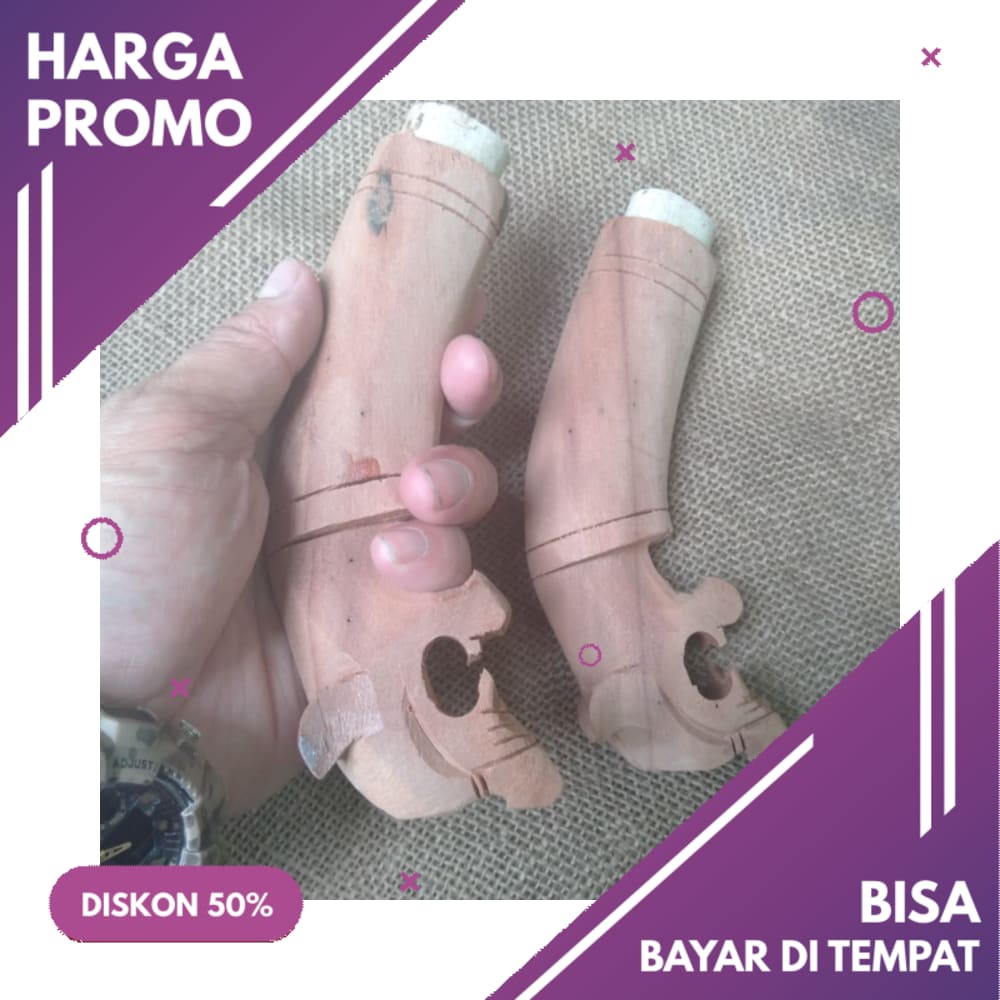 BAYAR DI TEMPAT Golok Gagang Kayu Ukir Macan GAGANG PISAU TERLARIS