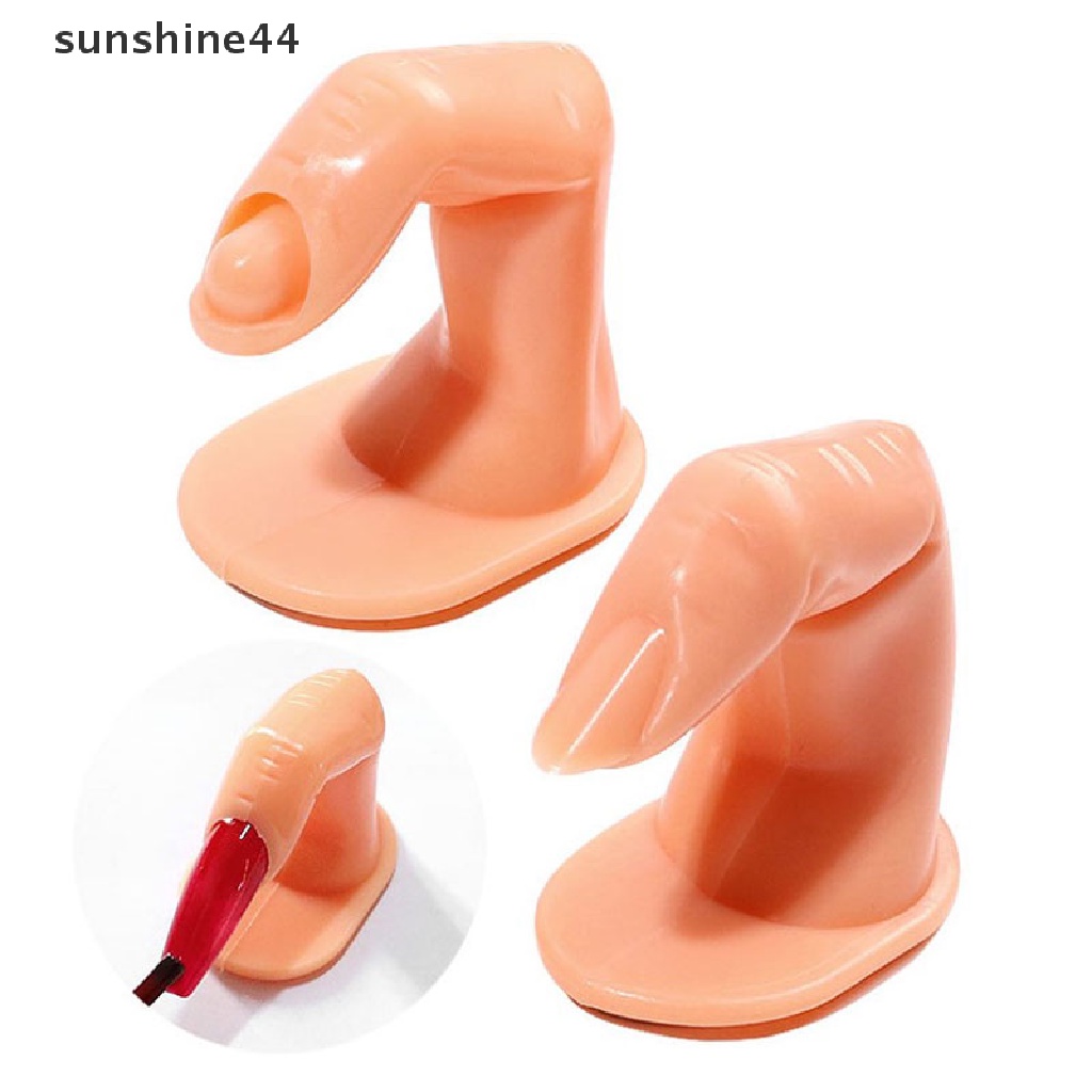 Sunshine 2pcs Model Jari Palsu Bahan Akrilik Untuk Latihan Nail Art