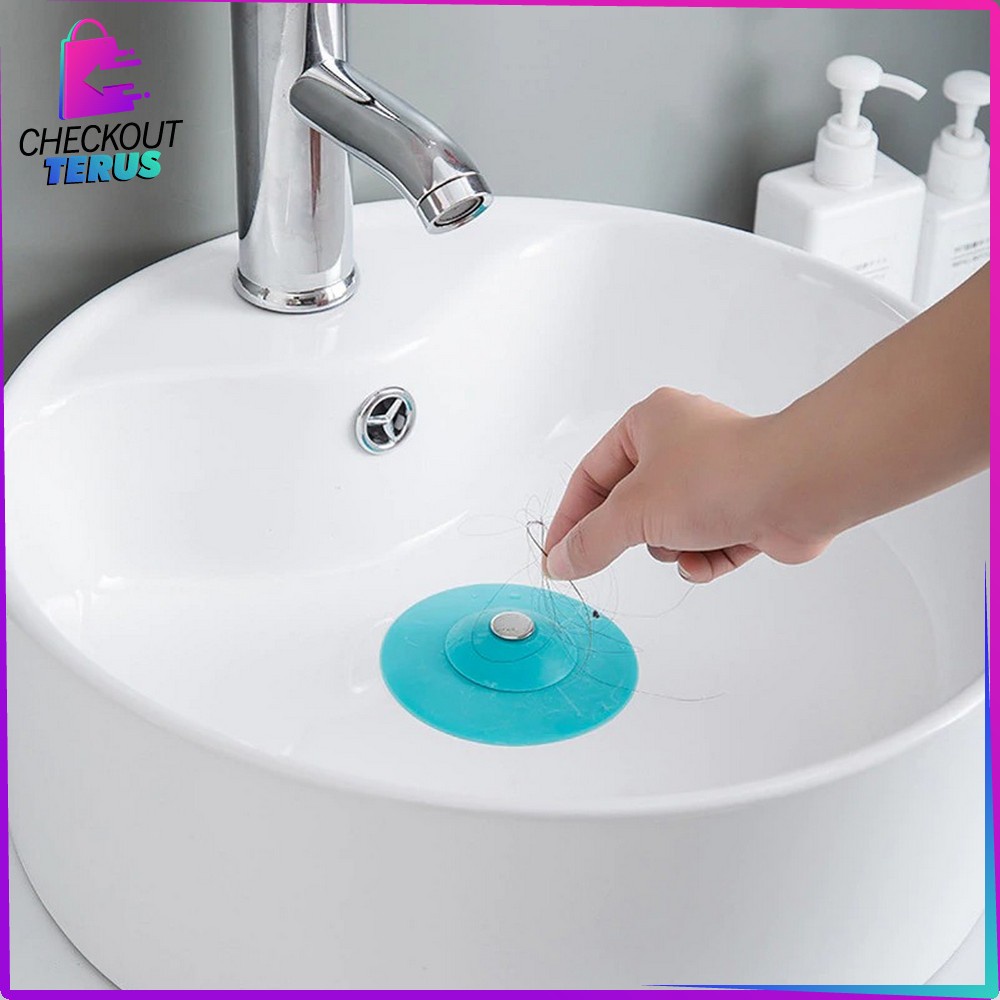 CT C141 Penutup Lubang Silikon Floor Drain Kamar Mandi Saringan Wastafel Cuci Piring dan Toilet Penutup Serbaguna