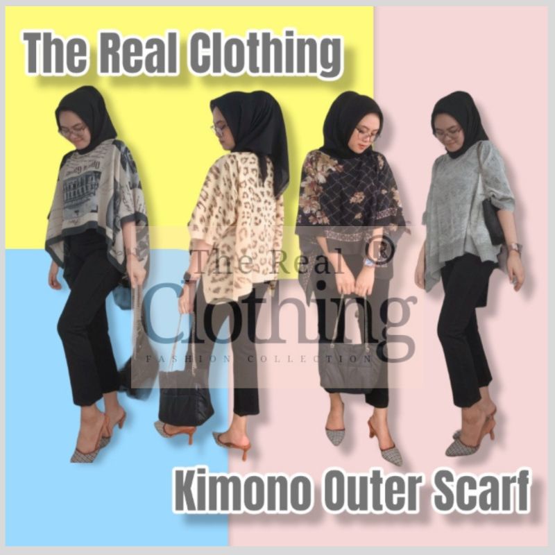 (COD) Best Layer Kimono Outer Scarf Wanita Terbaru/ Outerscarf Kimono Kekinian