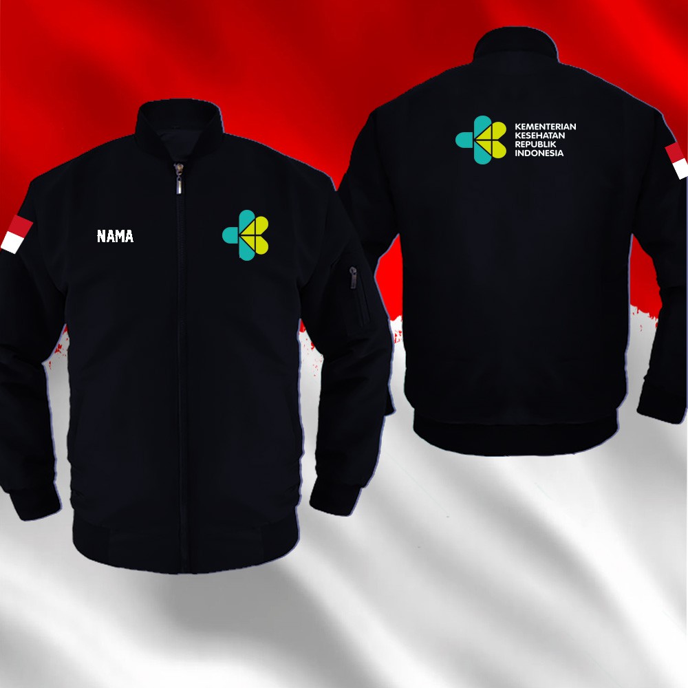 JAKET BOMBER KEMENKES MURAH - JAKET CUSTOM BORDIR
