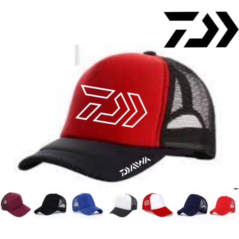 Topi DAIWA topi mancing jenis topi trucker for angler profesional fishing hat topi jaring