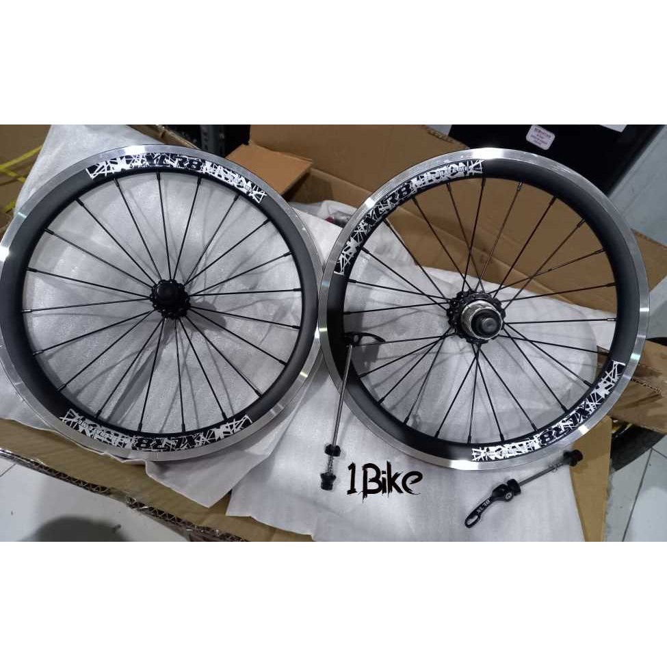 Wheelset Folding  lipat seli XLR8 16 inch 349 V-Brake 16 plus