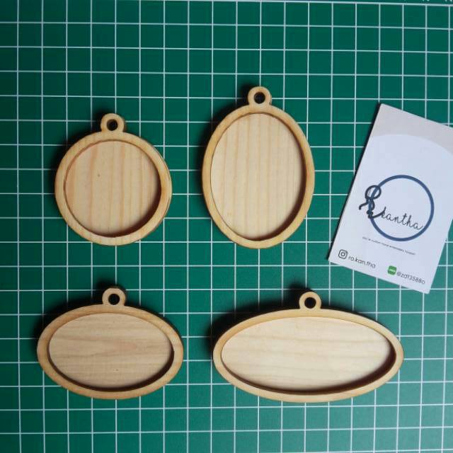 Seri Single Cangkang Mini Hoop Kayu Jati Belanda untuk DIY Sulam - hoop - midangan--embroidery frame